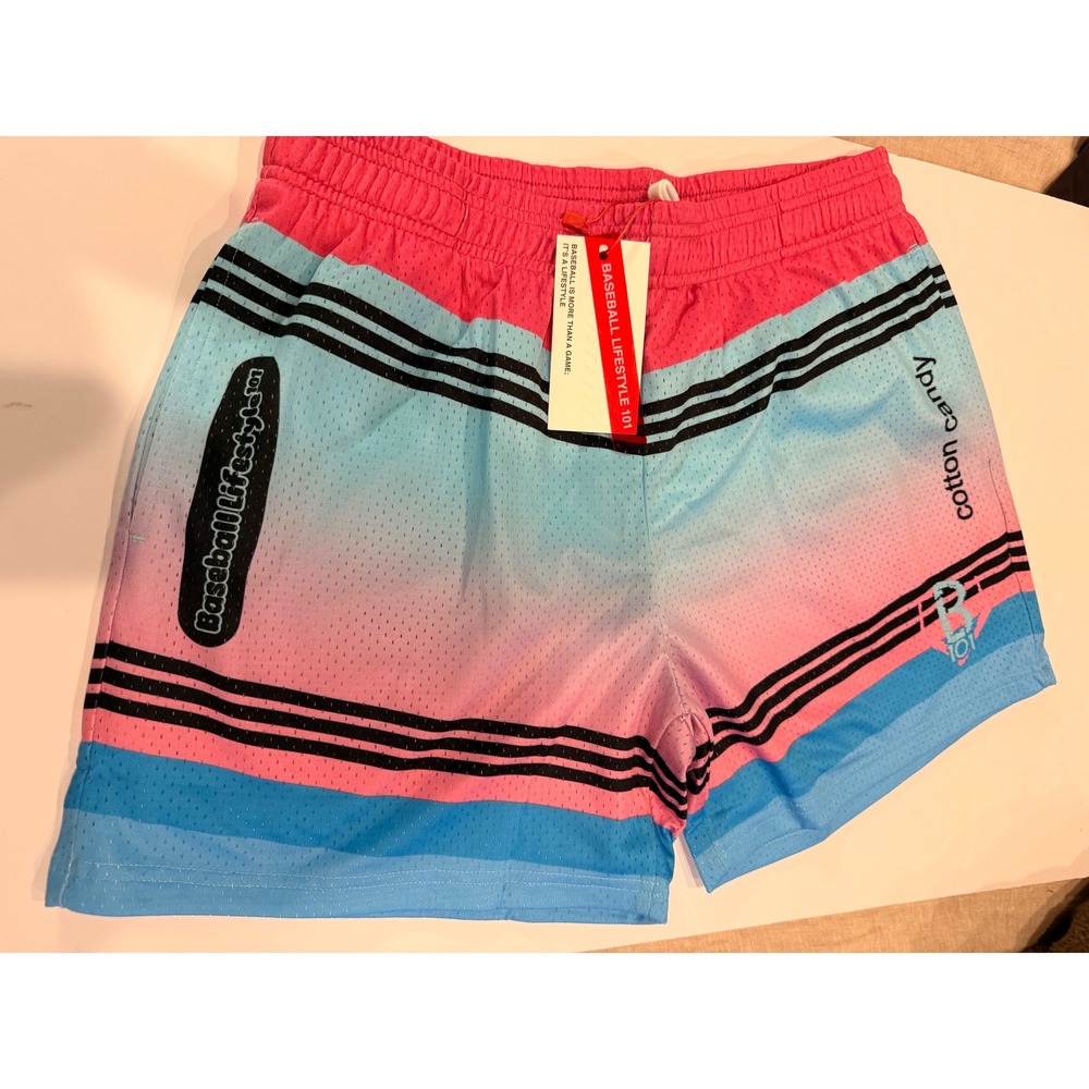 Baseball Lifestyle 101 Crayon Shorts Cotton Candy Gradient Pink Blue Men Medium